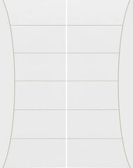 WDMA 36x80 Door (3ft by 6ft8in) Interior Swing Hardboard 80in Bilbao Semi-Solid Core HD Fiber Double Door|1-3/8in Thick 1