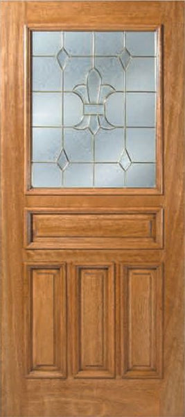 WDMA 36x80 Door (3ft by 6ft8in) Exterior Mahogany Alexis Single Door w/ J Glass 1