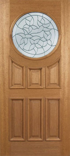 WDMA 36x80 Door (3ft by 6ft8in) Exterior Mahogany Sherman Single Door w/ S Glass 1