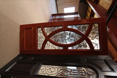 WDMA 36x96 Door (3ft by 8ft) Exterior Mahogany Radius Lite Entry Single Door Insulated Tempered Glass 6