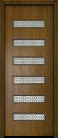 WDMA 36x96 Door (3ft by 8ft) Exterior Mahogany 36in x 96in Beverly Contemporary Door w/Metal Grid 2