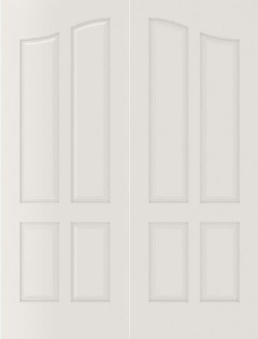 WDMA 40x80 Door (3ft4in by 6ft8in) Interior Barn Smooth 4090 MDF Pair 4 Panel Arch Panel Double Door 2