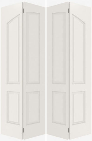 WDMA 40x80 Door (3ft4in by 6ft8in) Interior Bifold Smooth 4060 MDF Pair 4 Panel Arch Panel Double Door 1
