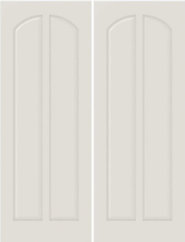 WDMA 40x84 Door (3ft4in by 7ft) Interior Bifold Smooth 2200 MDF 2 Panel Arch Panel Double Door 1