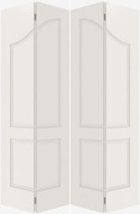 WDMA 44x80 Door (3ft8in by 6ft8in) Interior Swing Smooth 2090 MDF Pair 2 Panel Arch Panel Double Door 2