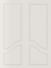 WDMA 44x80 Door (3ft8in by 6ft8in) Interior Swing Smooth 2080 MDF Pair 2 Panel Arch Panel Double Door 1