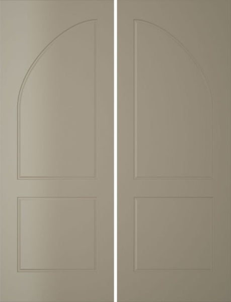 WDMA 44x80 Door (3ft8in by 6ft8in) Interior Swing Smooth 2070 MDF Pair 2 Panel Round Panel Double Door 1