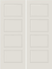 WDMA 44x80 Door (3ft8in by 6ft8in) Interior Swing Smooth 4100 MDF 4 Panel Double Door 1