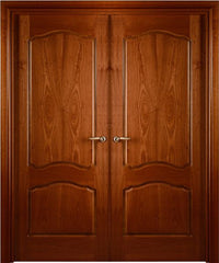 WDMA 48x80 Door (4ft by 6ft8in) Interior Swing Mahogany Sapele Prefinished Double Door African Sapele Veneer Arched 2_panel 1