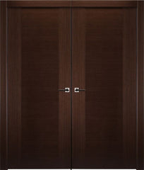 WDMA 48x80 Door (4ft by 6ft8in) Interior Swing Wenge Prefinished Gentle Modern Double Door 1