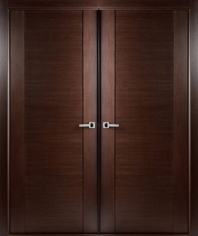 WDMA 48x80 Door (4ft by 6ft8in) Interior Pocket Wenge Prefinished Massimo 200 Modern Double Door 1