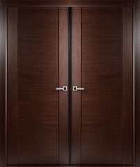 WDMA 48x80 Door (4ft by 6ft8in) Interior Pocket Wenge Prefinished Massimo 200 Modern Double Door 1