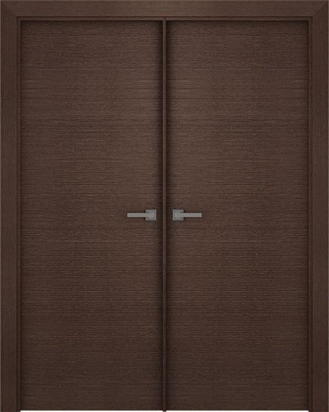 WDMA 48x80 Door (4ft by 6ft8in) Interior Pocket Wenge Prefinished Maya Modern Double Door 1