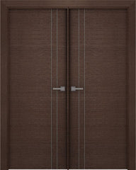 WDMA 48x80 Door (4ft by 6ft8in) Interior Barn Wenge Prefinished Maya VV Modern Double Door 1