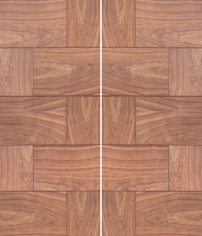 WDMA 48x80 Door (4ft by 6ft8in) Interior Barn Walnut Contemporary Modern Double Door MD 16 1