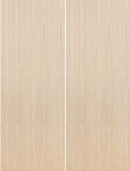 WDMA 48x84 Door (4ft by 7ft) Interior Swing Birch 84in Hollow Core Flush Double Door|1-3/8in Thick 1