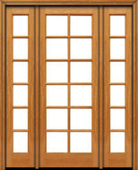 WDMA 48x96 Door (4ft by 8ft) French Mahogany 96in 12 lite Single Door/2side IG Glass 1