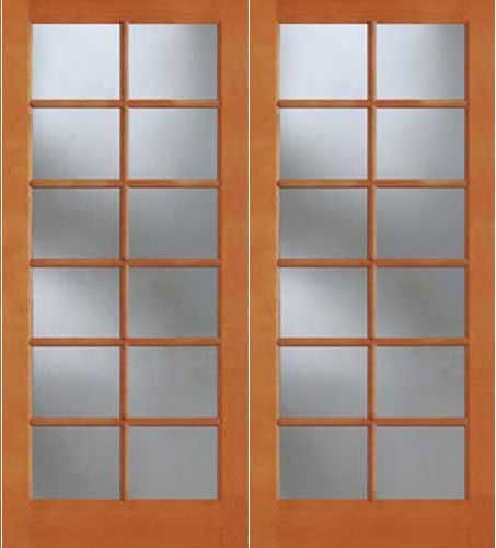 WDMA 48x96 Door (4ft by 8ft) Exterior Fir 1512 12-Lite Double Door 1