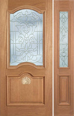 WDMA 50x80 Door (4ft2in by 6ft8in) Exterior Mahogany Franklin Single Door/1side w/ U Glass 1