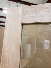 WDMA 52x96 Door (4ft4in by 8ft) Interior Swing Mahogany Modern Full Lite Shaker Exterior or Double Door 7