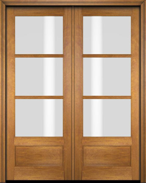 WDMA 52x96 Door (4ft4in by 8ft) Exterior Barn Mahogany 3/4 3 Lite TDL or Interior Double Door 1
