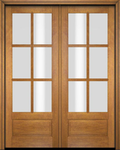 WDMA 52x96 Door (4ft4in by 8ft) Interior Swing Mahogany 3/4 6 Lite TDL Exterior or Double Door 1
