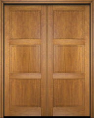 WDMA 52x96 Door (4ft4in by 8ft) Exterior Barn Mahogany 3 Raised Panel Solid or Interior Double Door 1