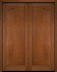WDMA 52x96 Door (4ft4in by 8ft) Exterior Barn Mahogany Full Arch Raised Panel Solid or Interior Double Door 5