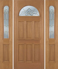 WDMA 54x80 Door (4ft6in by 6ft8in) Exterior Mahogany Jefferson Single Door/2side w/ BO Glass 1
