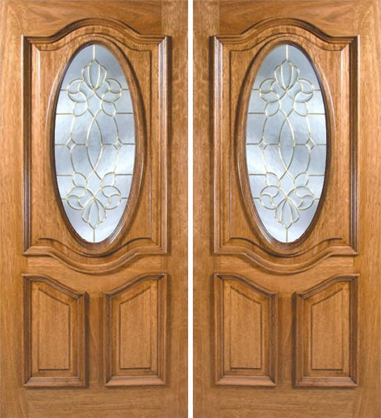 WDMA 60x80 Door (5ft by 6ft8in) Exterior Mahogany La Jolla Double Door w/ CO Glass - 6ft8in Tall 1