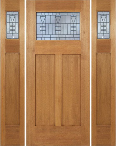 WDMA 60x80 Door (5ft by 6ft8in) Exterior Mahogany Pearce Single Door/2side w/ B Glass 1