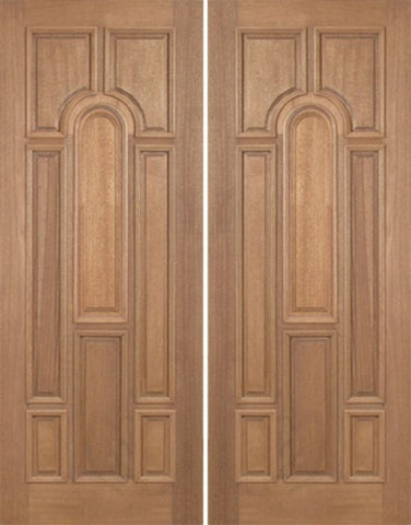 WDMA 60x96 Door (5ft by 8ft) Exterior Mahogany Revis Double Door Plain Panel - 8ft Tall 1