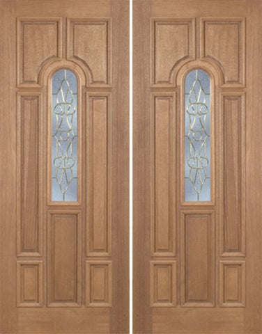 WDMA 60x96 Door (5ft by 8ft) Exterior Mahogany Revis Double Door w/ OL Glass - 8ft Tall 1