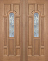 WDMA 60x96 Door (5ft by 8ft) Exterior Mahogany Revis Double Door w/ OL Glass - 8ft Tall 1