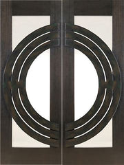 WDMA 60x96 Door (5ft by 8ft) Exterior Mahogany Pair of 2-1/4 Thick Doors Insulated Low-E Glass Iron Work 1