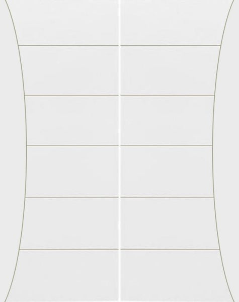 WDMA 64x80 Door (5ft4in by 6ft8in) Interior Swing Hardboard 80in Bilbao Solid Core HD Fiber Double Door|1-3/4in Thick 1