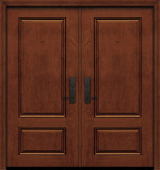 WDMA 64x80 Door (5ft4in by 6ft8in) Exterior Mahogany 80in Double 2 Panel Square Door 1