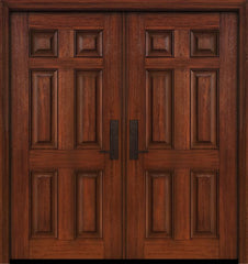 WDMA 64x80 Door (5ft4in by 6ft8in) Exterior Cherry 80in Double 6 Panel Door 1