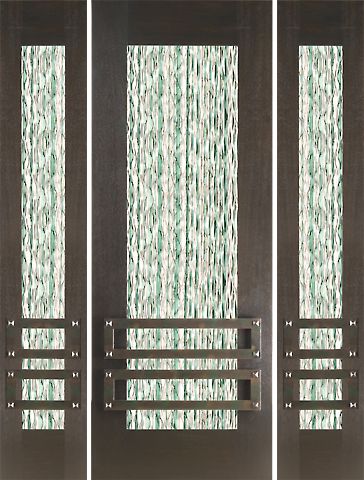 WDMA 66x96 Door (5ft6in by 8ft) Exterior Mahogany 2-1/4in Thick Door Sidelights Casting Glass Iron Work 1