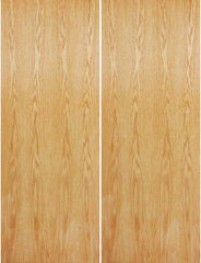 WDMA 72x84 Door (6ft by 7ft) Interior Barn Oak 84in Fire Rated Solid Particle Core Red Flush Double Door|1-3/4in Thick 1