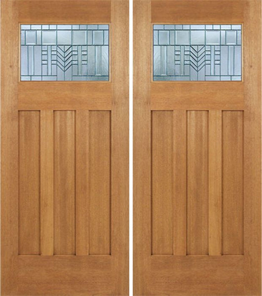 WDMA 72x84 Door (6ft by 7ft) Exterior Mahogany Biltmore Double Door w/ C Glass 1