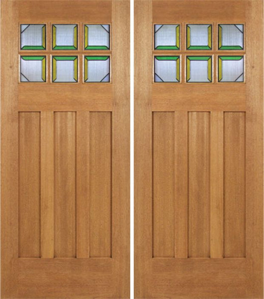 WDMA 72x84 Door (6ft by 7ft) Exterior Mahogany Randall Double Door w/ MO Glass 1