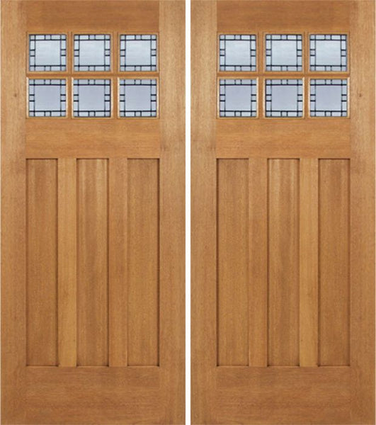 WDMA 72x84 Door (6ft by 7ft) Exterior Mahogany Randall Double Door w/ N Glass 1