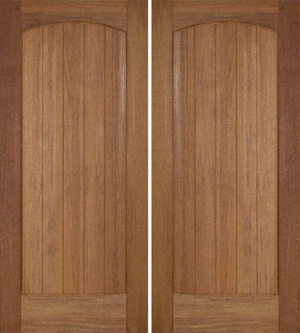WDMA 72x96 Door (6ft by 8ft) Exterior Teak Sedona Rustic Double Door 1