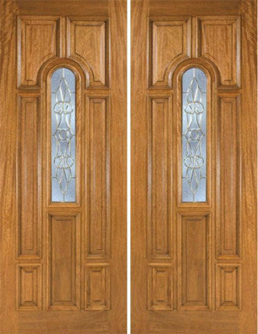 WDMA 72x96 Door (6ft by 8ft) Exterior Mahogany Talbot Double Door w/ L Glass 1