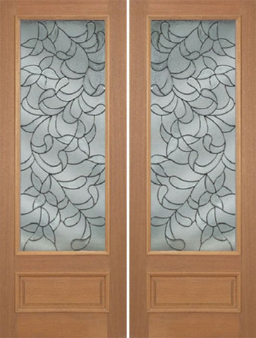WDMA 72x96 Door (6ft by 8ft) Exterior Mahogany Edwards Double Door w/ S Glass - 8ft Tall 1