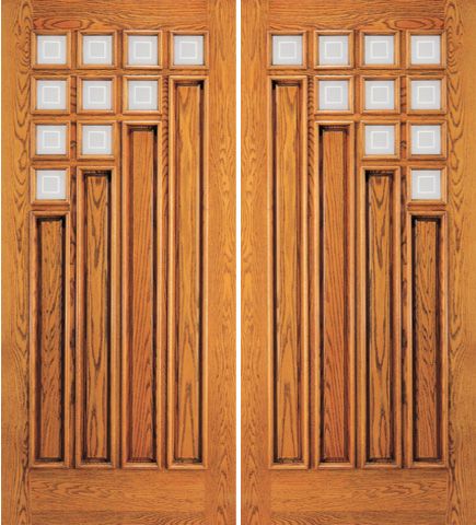 WDMA 72x96 Door (6ft by 8ft) Exterior Mahogany 9 Lite Double Door 1