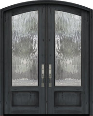 WDMA 72x96 Door (6ft by 8ft) Exterior Mahogany 36in x 96in Double Arch Top DoorCraft Door 1