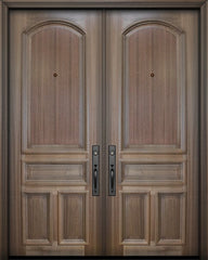 WDMA 72x96 Door (6ft by 8ft) Exterior Mahogany 36in x 96in Double 4 Panel Arch Portobello Door 1