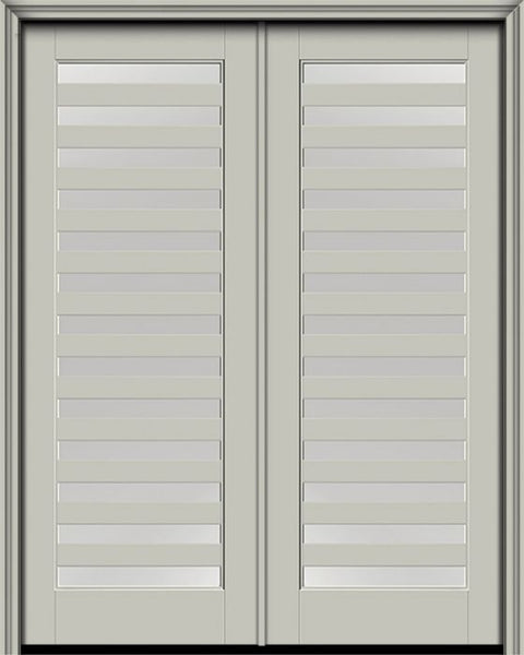 WDMA 72x96 Door (6ft by 8ft) Exterior Smooth 13 Lite 8ft0in Full Lite Flush-Glazed Fiberglass Double Door 1